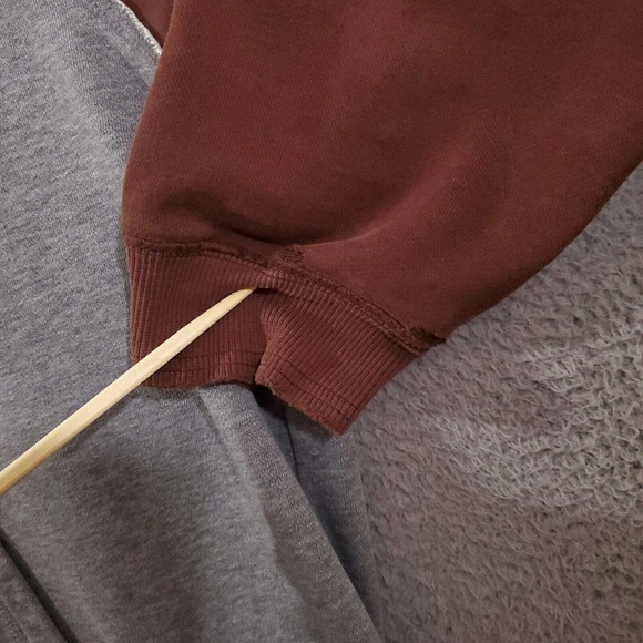 Vintage 24 Hour Fitness Hoodie Mens Extra Large Gray Brown Thrashed Pump Cover - Picture 7 of 11